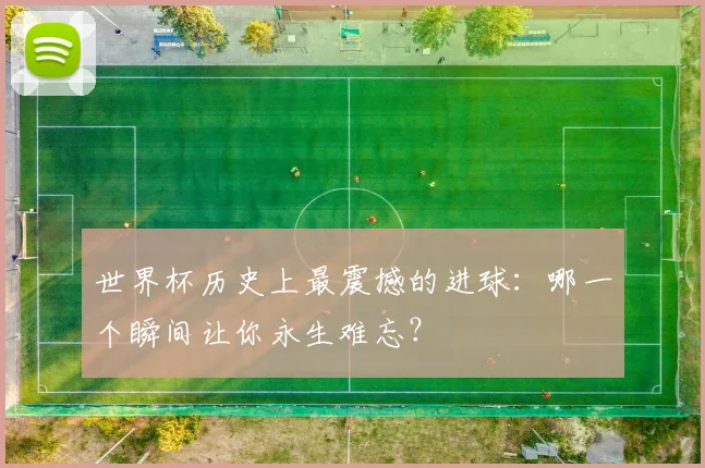 世界杯历史上最震撼的进球:哪一个瞬间让你永生难忘?